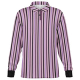 Multicolor Striped Long Sleeve Polo