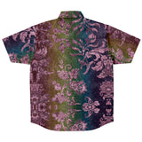 Embossed Rainbow Velvet Button Down Shirt 3