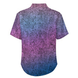 Gradient Texture Pattern Faux Linen Button Down Shirt with chest pocket 13