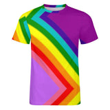 Rainbow Pride Stripes Cotton T-Shirt
