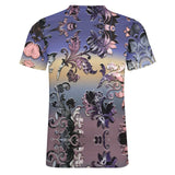 Embossed Lavender Botanical pattern cotton t-shirt