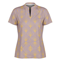 Rose Gold Sunburst Stand Up Collar Polo