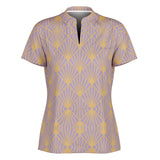 Rose Gold Sunburst Stand Up Collar Polo