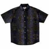 Embossed Black Velvet Button Down Shirt 4