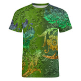 Embossed Streak Pattern Cotton T-Shirt 2