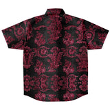 Embossed Claret Velvet Button Down Shirt 6
