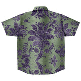 Embossed Purple Velvet Button Down Shirt 2