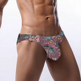 Men's Bikini Underwear Embossed Velvet Mauve