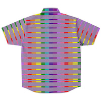 Lavender Rainbow Stripe Button Down Shirt