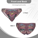 Men's Bikini Underwear Embossed Velvet Mauve