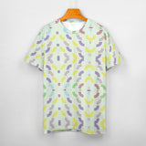 Unisex Half Rainbow Pattern Cotton T-Shirt