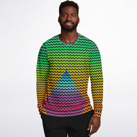 Neon Pyramid Knit Effect Sweatshirt