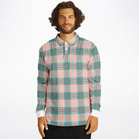 Pop Plaid  Long Sleeve Polo