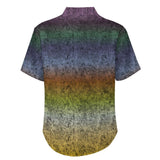 Gradient Texture Pattern Faux Linen Button Down Shirt with chest pocket 7