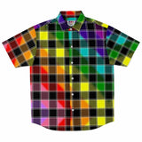 Rainbow Grid Button Down Shirt