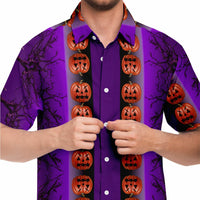 Angry Jack O Lantern Button Down