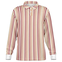 Multicolor Striped Long Sleeve Polo