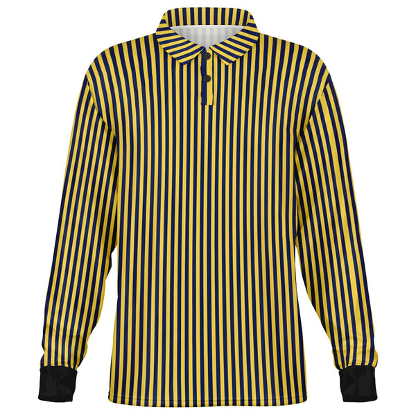 Striped Long Sleeve Polo