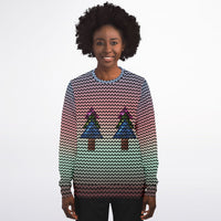 Christmas Trees Knit Effect Sweatshirt