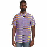 Lavender Bear Stripe Button Down Shirt