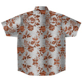 Embossed Russet Velvet Button Down Shirt