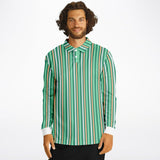 Multicolor Striped Long Sleeve Polo