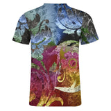Embossed Flower Pattern Cotton T-Shirt 2