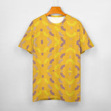 Unisex Half Rainbow Pattern Cotton T-Shirt