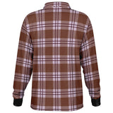 Coffee Berries Plaid Long Sleeve Polo