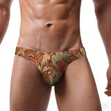 Men's Bikini Underwear Carved Leaves