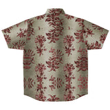 Embossed Russet Velvet Button Down Shirt 3