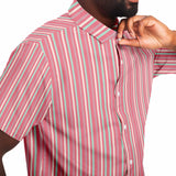 Color Stripe Button Down Shirt 2
