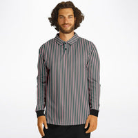 Striped Long Sleeve Polo