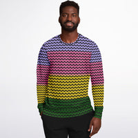 Color Palette Knit Effect Sweatshirt