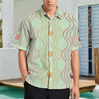 Color Palette Lace Pattern Button Down