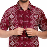 Short Sleeve Button Down Shirt - AOP