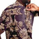 Embossed Champagne Velvet Button Down Shirt 9
