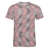 Unisex Half Rainbow Pattern Cotton T-Shirt