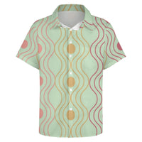 Color Palette Lace Pattern Button Down