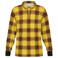 Fall Plaid Long Sleeve Polo