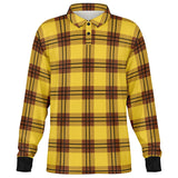 Fall Plaid Long Sleeve Polo