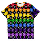 Rainbow Pride Argyle T-shirt