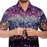 Mosaic Color Palette Button Down Shirt