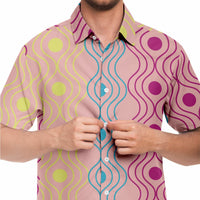 Color Palette Lace Button Down Shirt