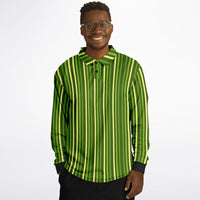 Multicolor Striped Long Sleeve Polo