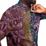 Embossed Rainbow Velvet Button Down Shirt 3