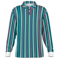 Multicolor Striped Long Sleeve Polo