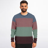 Color Palette Knit Effect Sweatshirt