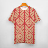 Leaf Pattern Cotton T-Shirt 9