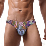 Men's Bikini Underwear Embossed Flower Pattern 6